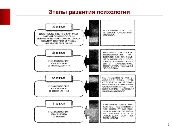 Этапы развития психологии