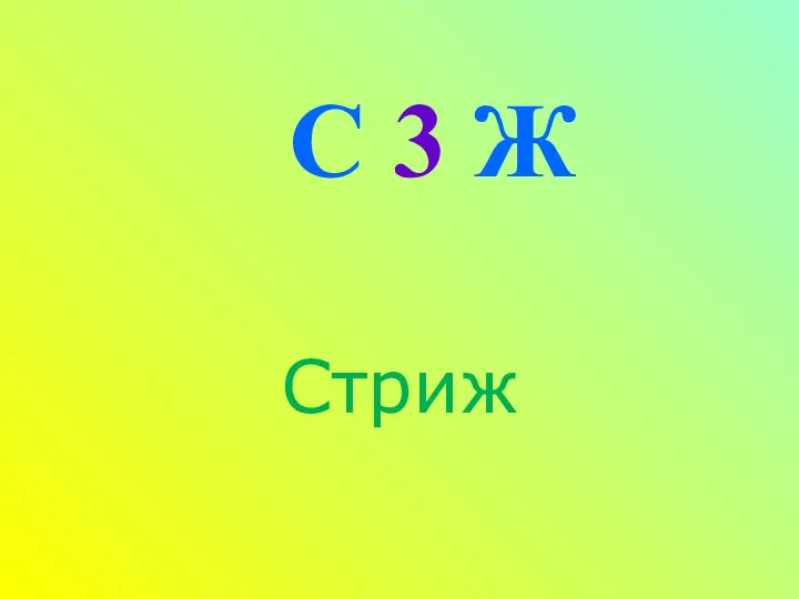 С 3 Ж Стриж