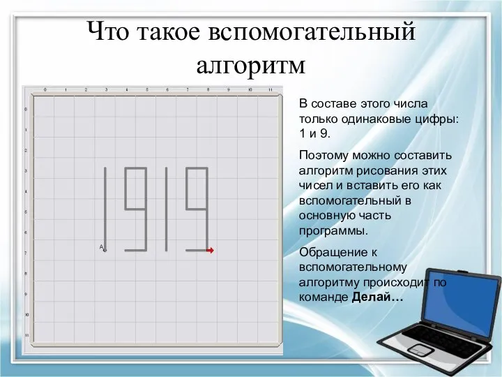 Что такое вспомогательный алгоритм В составе этого числа только одинаковые цифры: