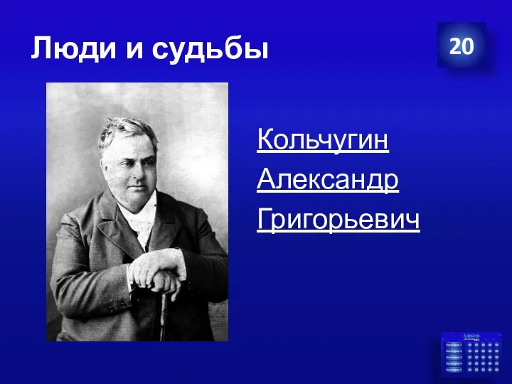 Люди и судьбы Кольчугин Александр Григорьевич 20