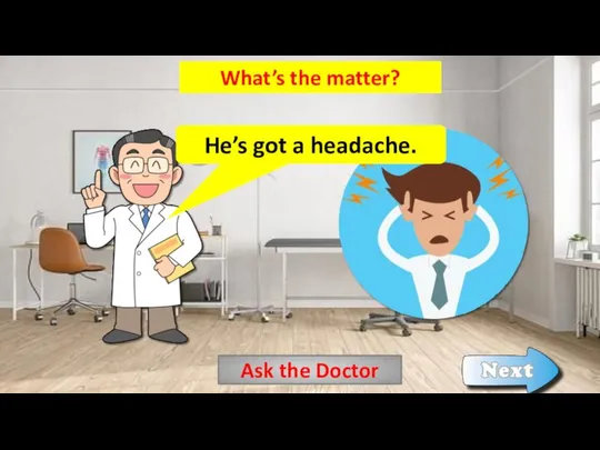 Ask the Doctor What’s the matter? He’s got a headache.