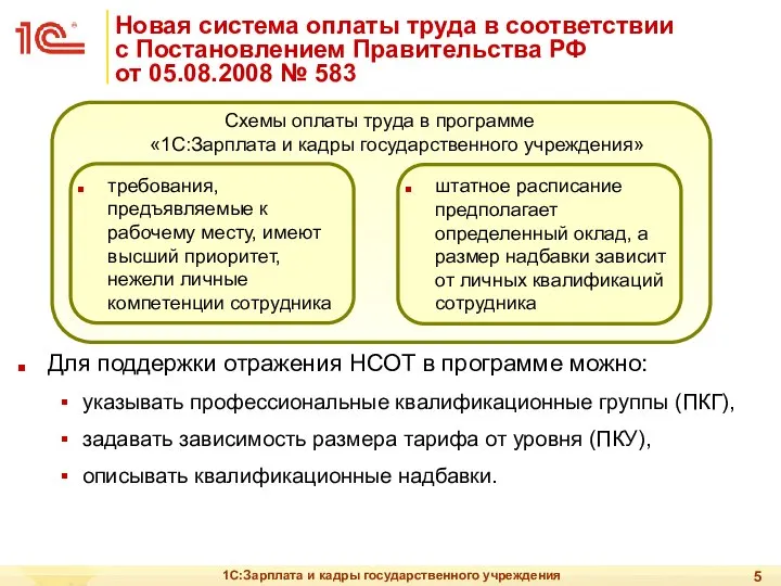 Новая система оплаты труда в соответствии с Постановлением Правительства РФ от