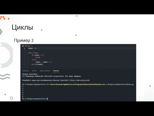 Циклы Пример 2