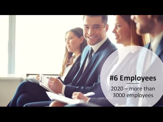 #6 Employees 2020 – more than 3000 employees