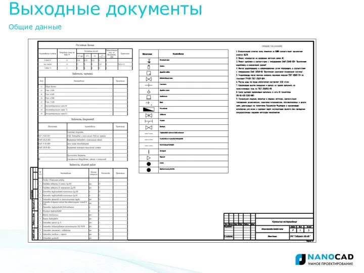 Выходные документы Общие данные