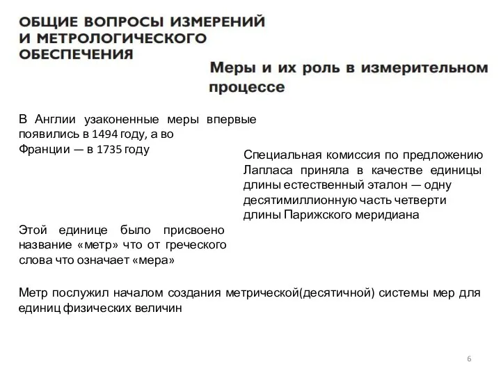 В Англии узаконенные меры впервые появились в 1494 году, а во