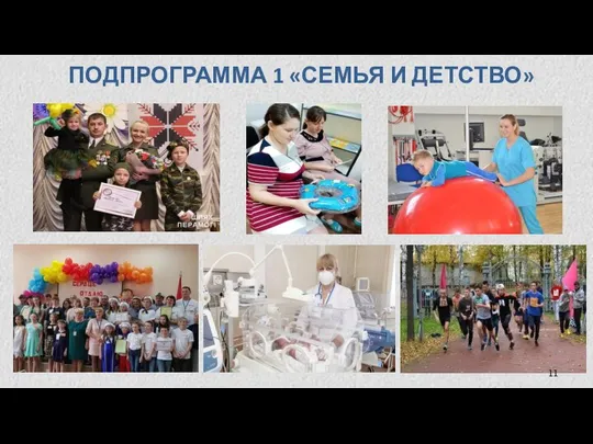 ПОДПРОГРАММА 1 «СЕМЬЯ И ДЕТСТВО»