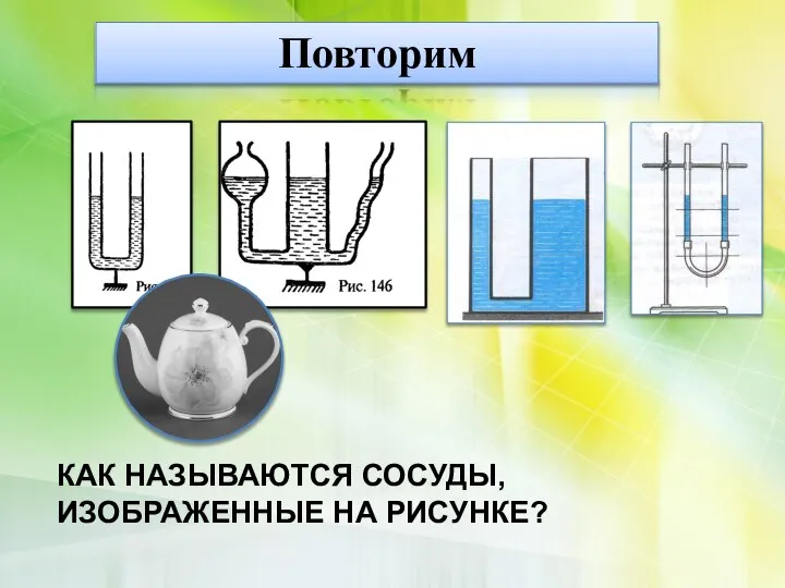 Повторим КАК НАЗЫВАЮТСЯ СОСУДЫ, ИЗОБРАЖЕННЫЕ НА РИСУНКЕ?