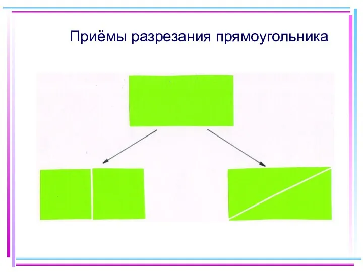 Приёмы разрезания прямоугольника