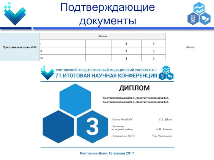 Подтверждающие документы