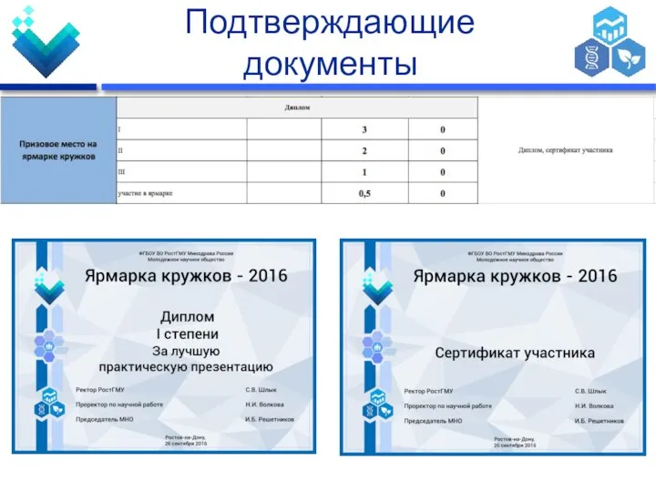 Подтверждающие документы