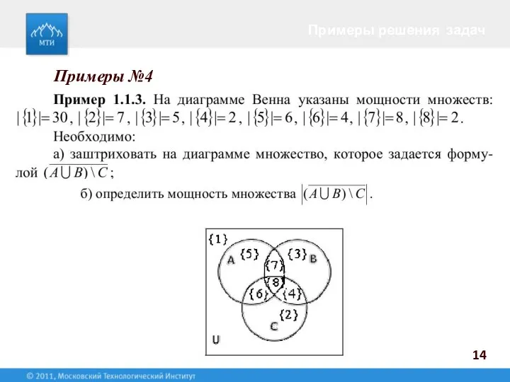 Примеры решения задач 14 Примеры №4