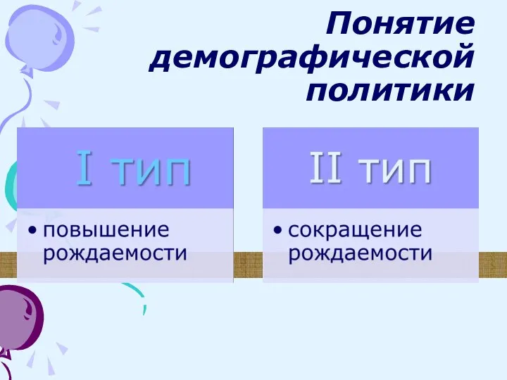 Понятие демографической политики