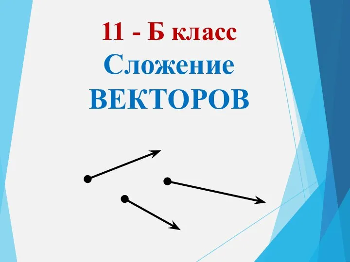 Сложение векторов в пространстве