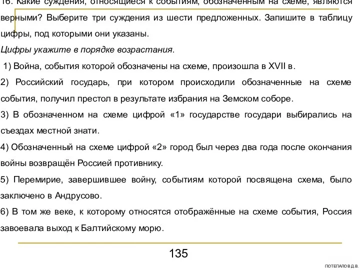 16. Какие суждения, относящиеся к событиям, обозначенным на схеме, являются верными?