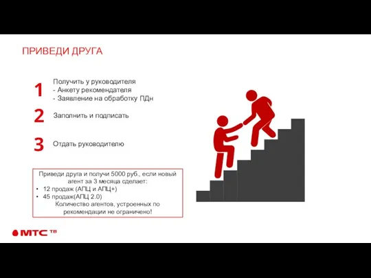 1 2 Получить у руководителя - Анкету рекомендателя - Заявление на