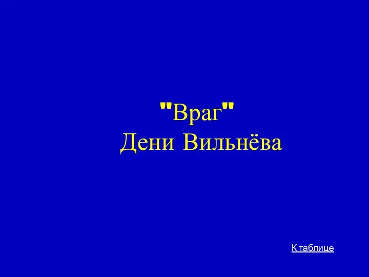 "Враг" Дени Вильнёва К таблице