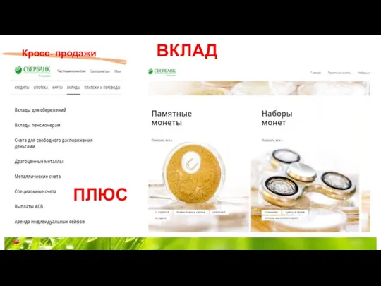 Кросс- продажи ВКЛАД ПЛЮС