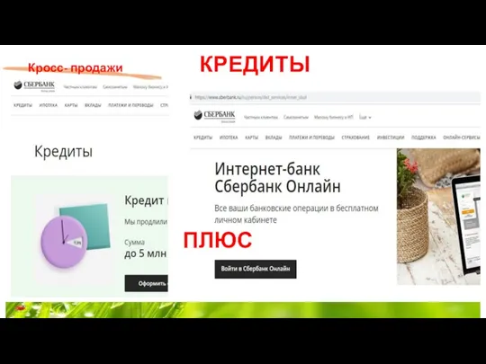 Кросс- продажи КРЕДИТЫ ПЛЮС