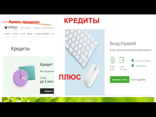 Кросс- продажи КРЕДИТЫ ПЛЮС