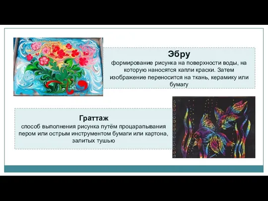 Эбру формирование рисунка на поверхности воды, на которую наносятся капли краски.