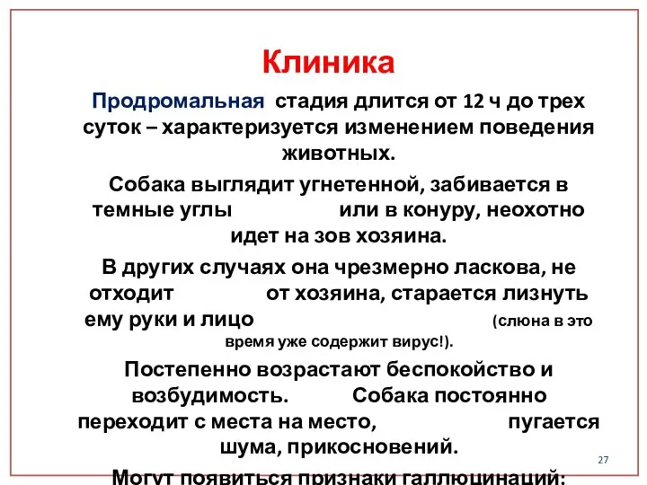 Продромальная стадия длится от 12 ч до трех суток – характеризуется