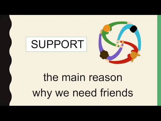 the main reason why we need friends SUPPORT