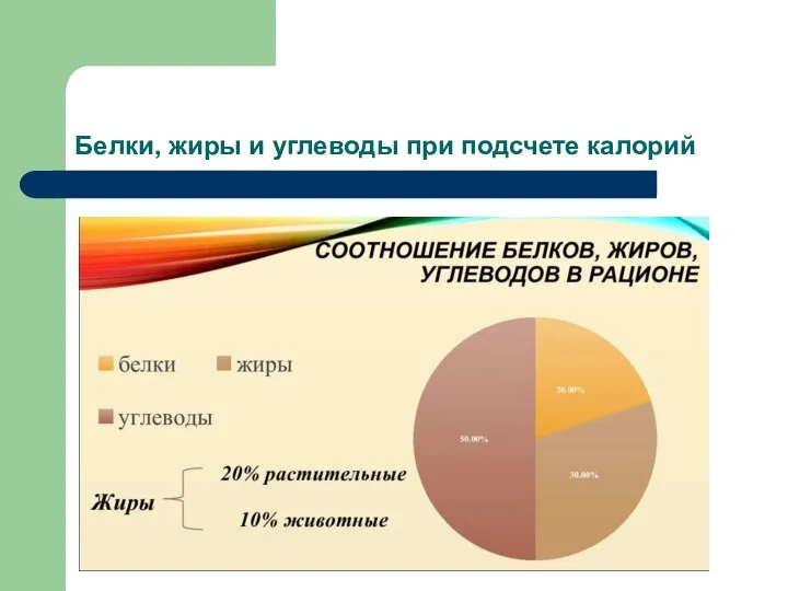 Белки, жиры и углеводы при подсчете калорий