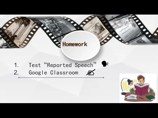 Test“Reported Speech” Google Classroom Homework