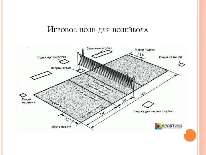 Игровое поле для волейбола