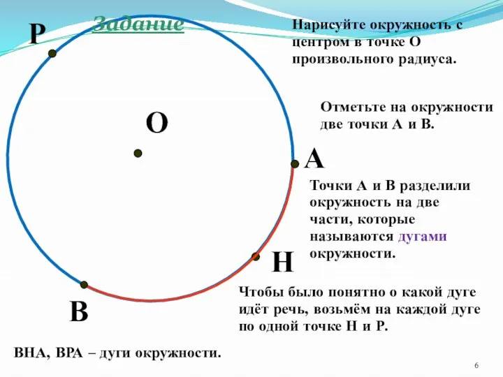 А В О Нарисуйте окружность с центром в точке О произвольного