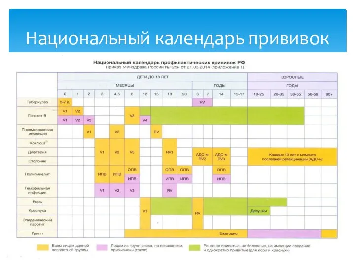 Национальный календарь прививок