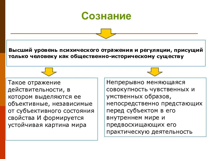 Такое отражение действительности, в котором выделяются ее объективные, независимые от субъективного