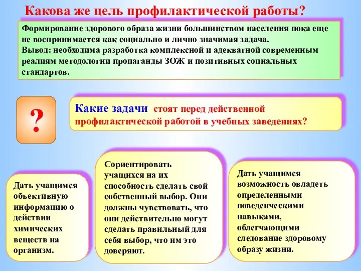 Формирование здорового образа жизни большинством населения пока еще не воспринимается как