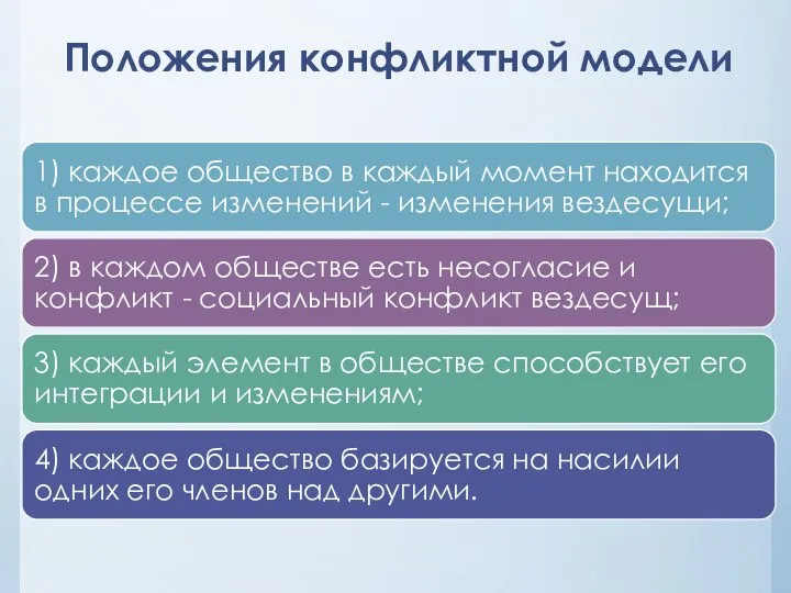 Положения конфликтной модели