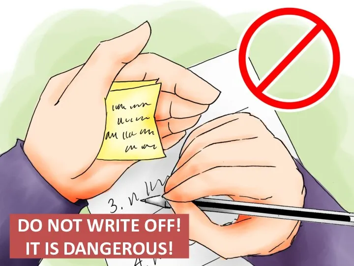 DO NOT WRITE OFF! IT IS DANGEROUS!