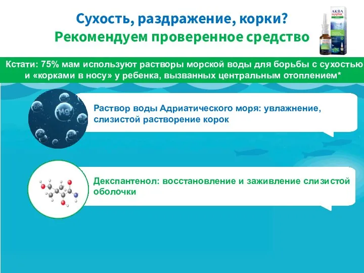 Сухость, раздражение, корки? Рекомендуем проверенное средство Раствор воды Адриатического моря: увлажнение,