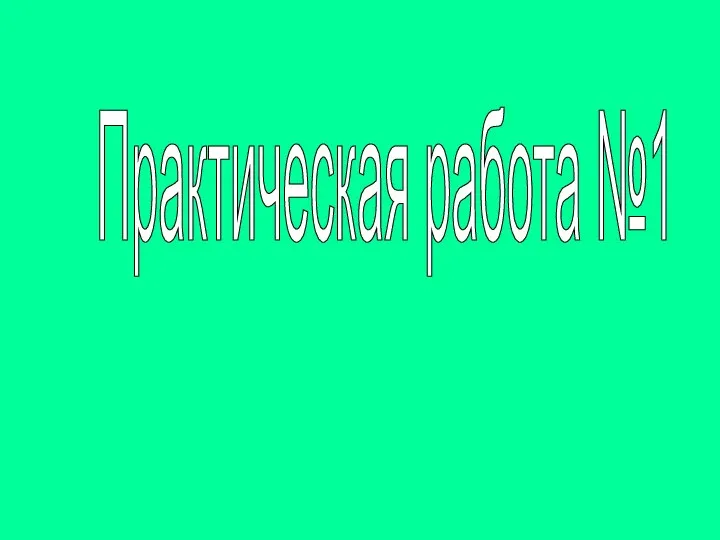 Практическая работа №1