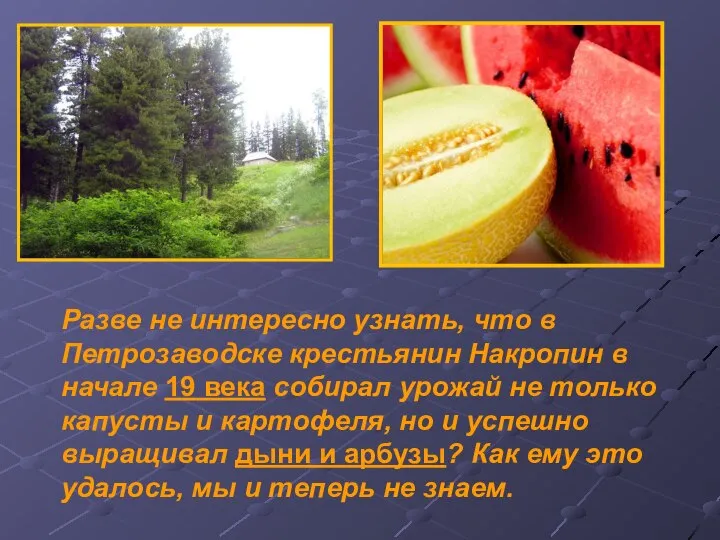 Разве не интересно узнать, что в Петрозаводске крестьянин Накропин в начале