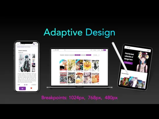 Adaptive Design Breakpoints: 1024px, 768px, 480px