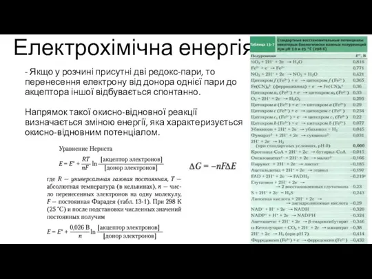 Електрохімічна енергія - Якщо у розчині присутні дві редокс-пари, то перенесення