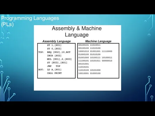 Programming Languages (PLs)