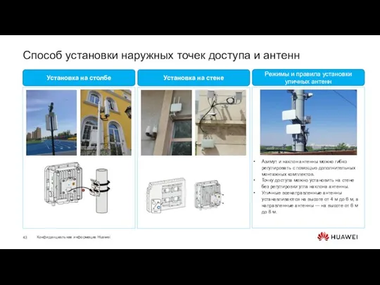 Способ установки наружных точек доступа и антенн