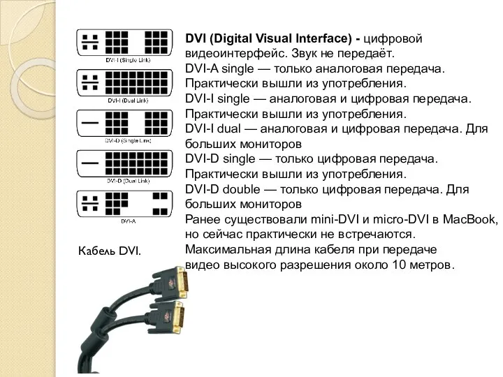 Кабель DVI.