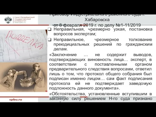 Приговор Индустриального районного суда г. Хабаровска от 8 февраля 2019 г.