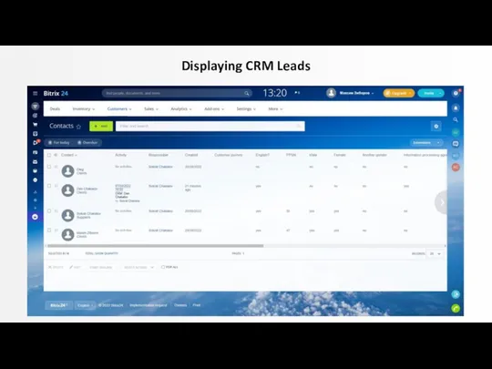 Displaying CRM Leads