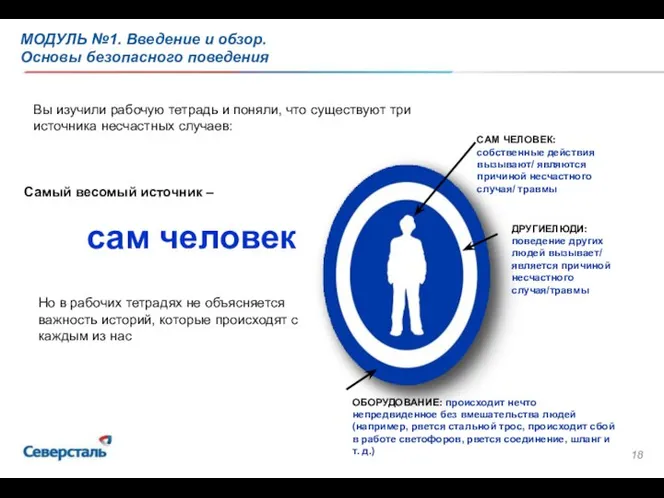 Вы изучили рабочую тетрадь и поняли, что существуют три источника несчастных