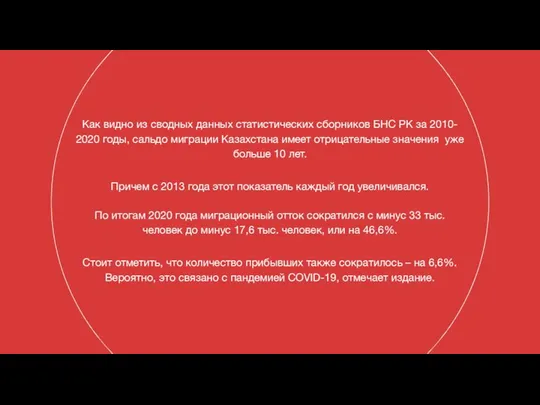 Как видно из сводных данных статистических сборников БНС РК за 2010-