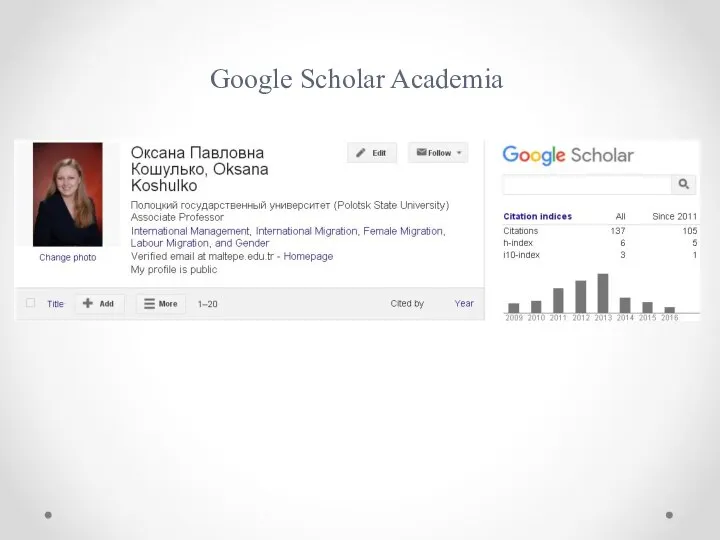 Google Scholar Academia