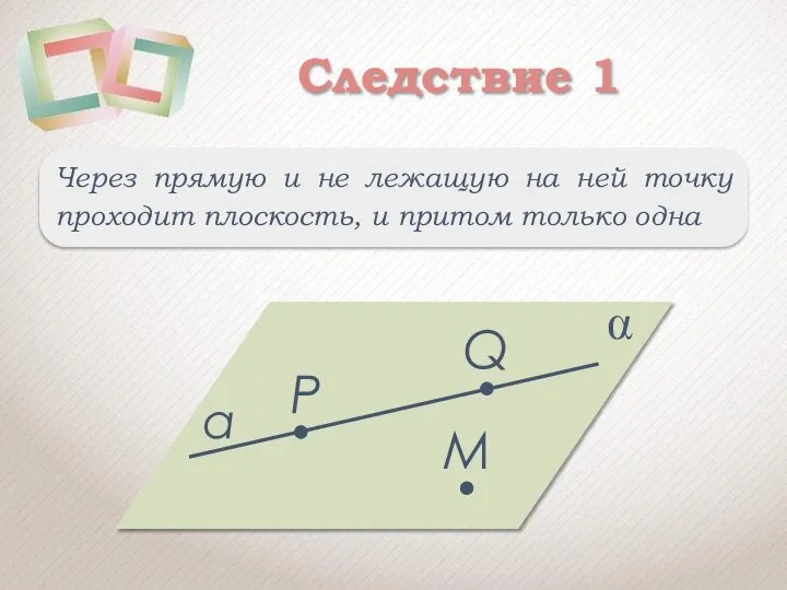 Через прямую и не лежащую на ней точку проходит плоскость, и